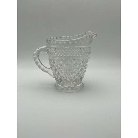 Vintage Anchor Hocking Wexford Clear Glass 64 Oz Pitcher and 8 Oz Creamer Bundle - Picture 4 of 14